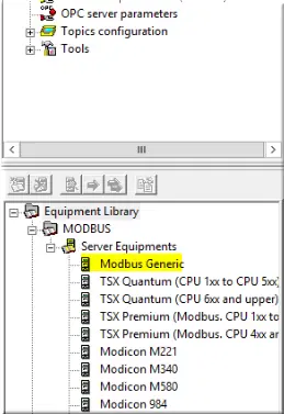 Server Equipments Modbus Generic